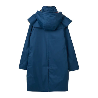 Navy blue Lighthouse Outrider waterproof raincoat with detachable hood and long sleeves