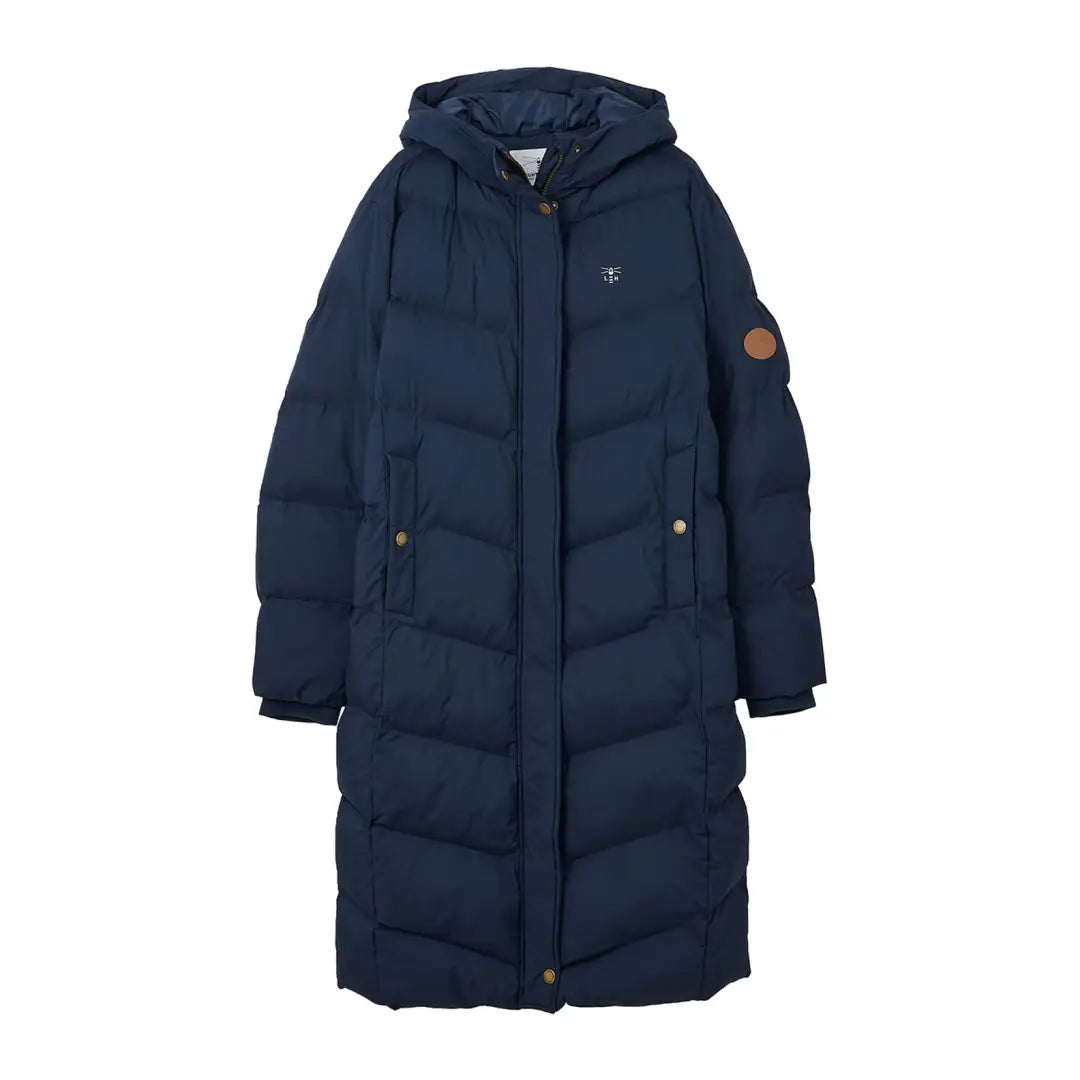 Navy blue puffy winter coat with hood and zipper, perfect Lighthouse Savannah Coat