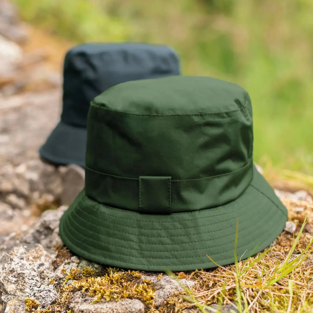 Green Lighthouse York Rain Hat with a small patch for stylish weather protection