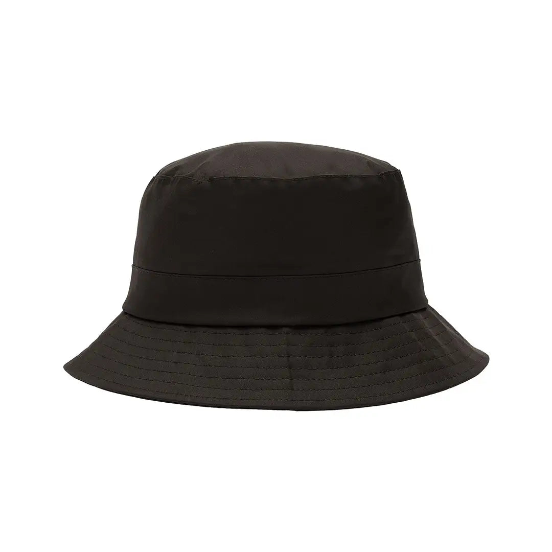 Black bucket hat with rounded shape for the Lighthouse York Rain Hat style