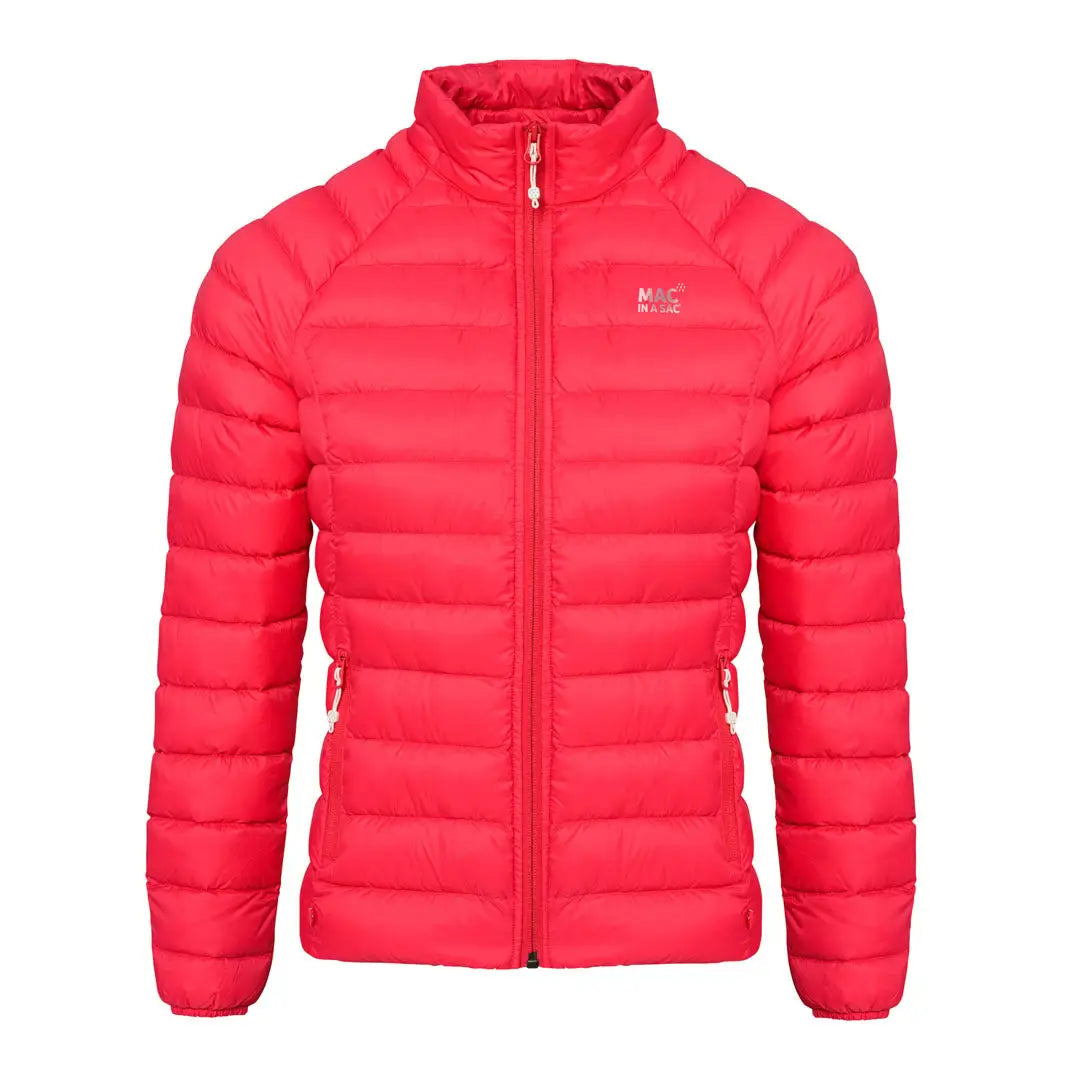 Bright red puffy down jacket with full-length zipper from Mac In A Sac Ladies Synergy