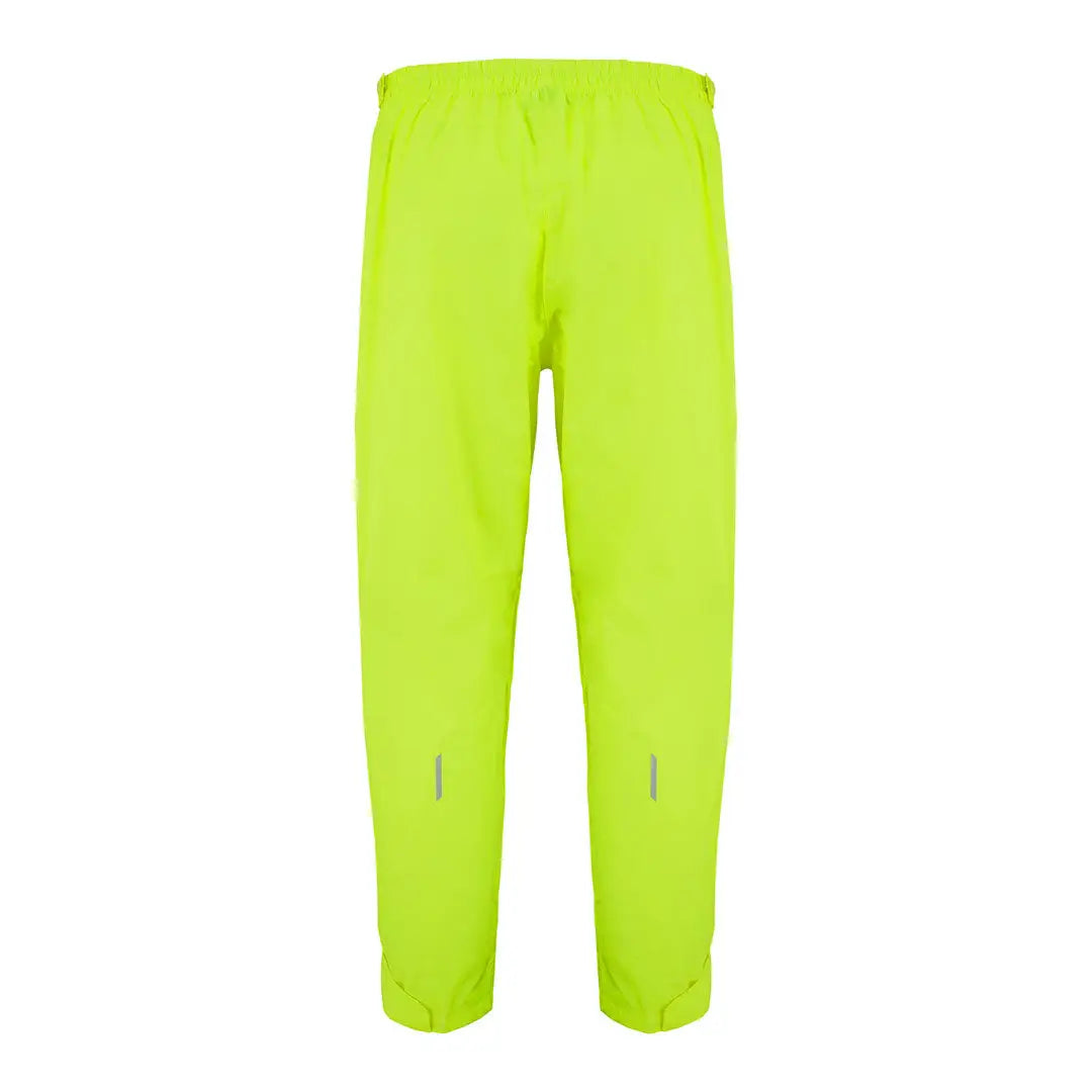 Neon yellow Mac In A Sac Origin zip overtrousers with reflective strips for sporty style