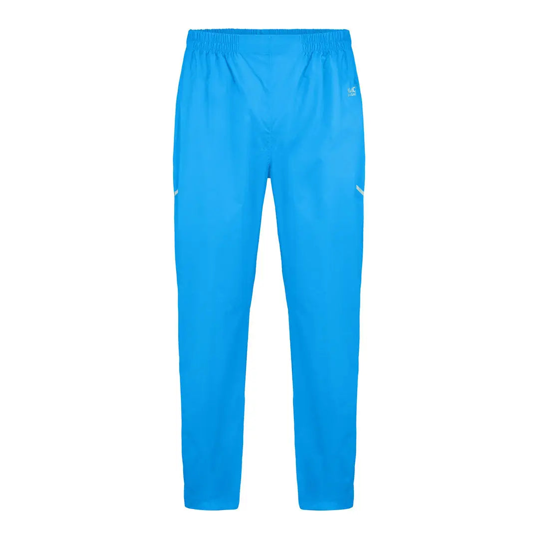 Bright blue Mac In A Sac Origin 2 zip overtrousers with elastic waistband for comfy style