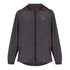 Dark gray waterproof jacket from Mac in a Sac Origin with red accents and full zipper