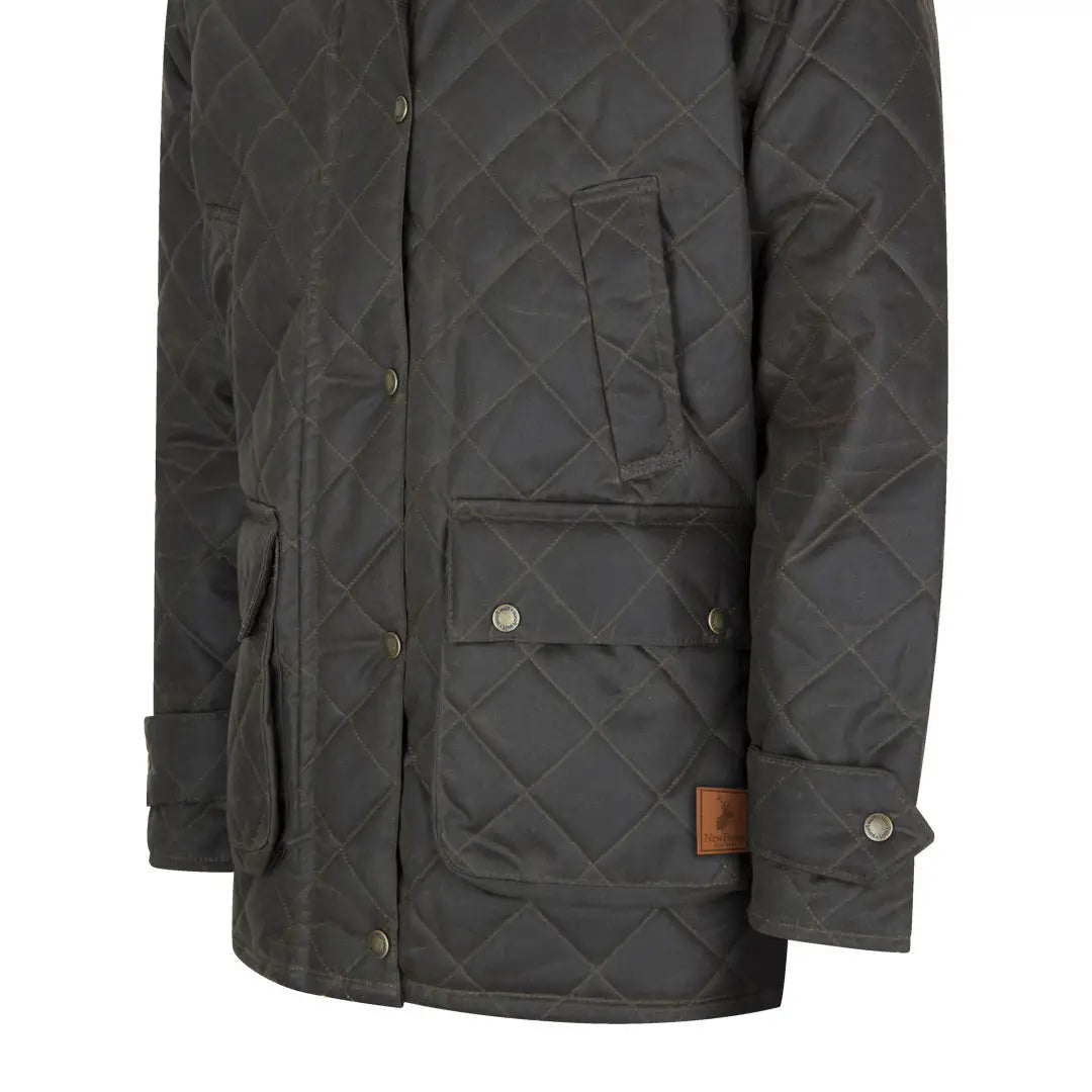 Mens Quilted Wax Jacket featuring a stylish quilted design and handy pockets