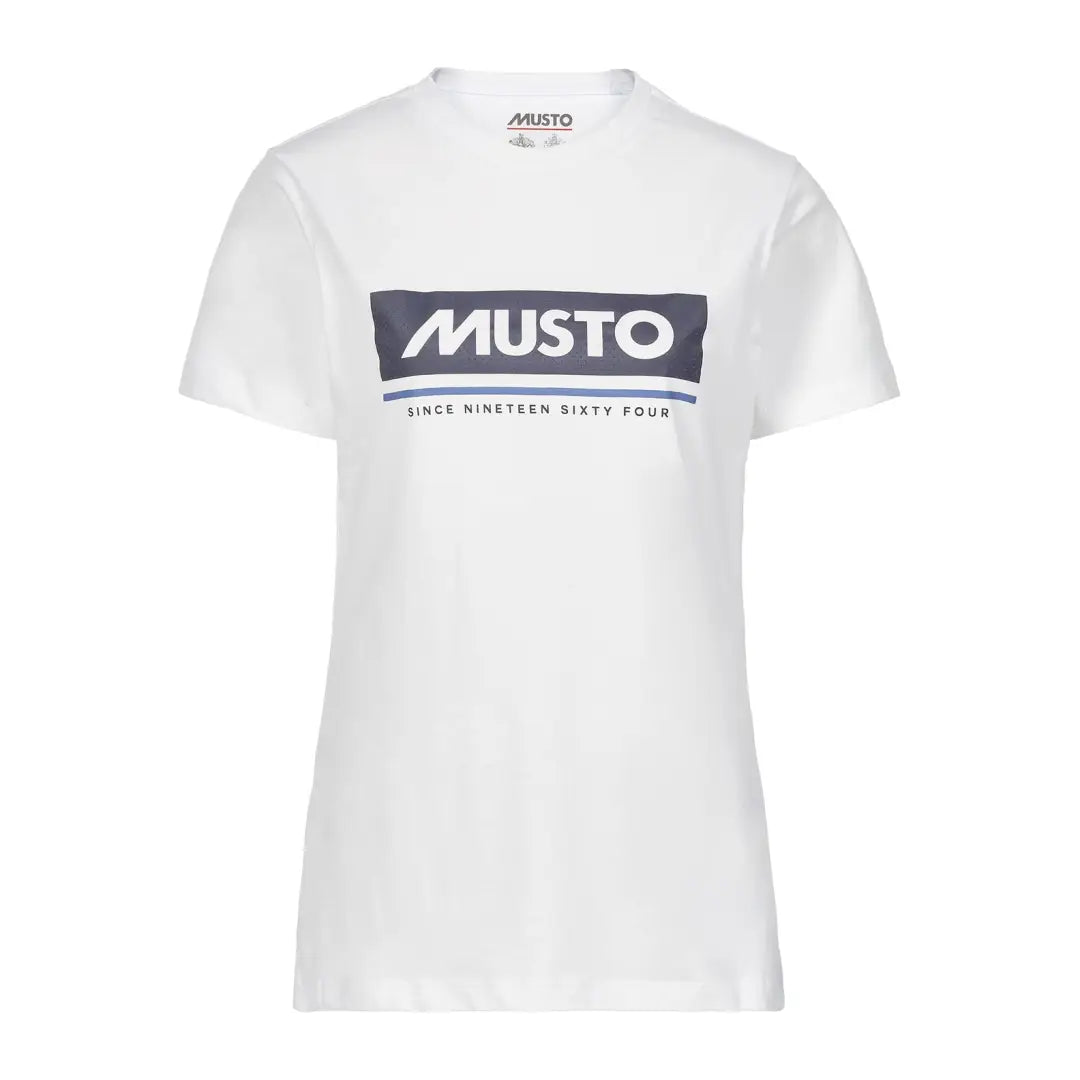 White Musto Womens T-Shirt 2.0 with logo, perfect for country clothing and hunting