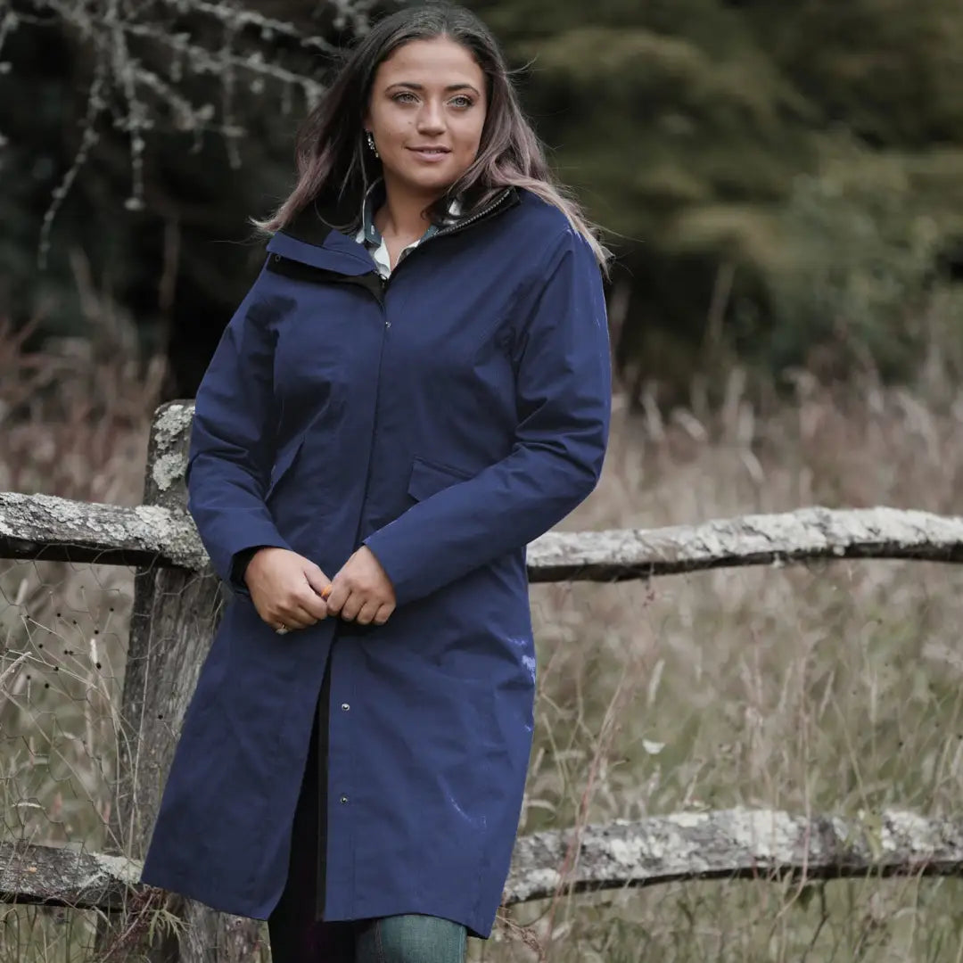 Navy blue waterproof coat on sale