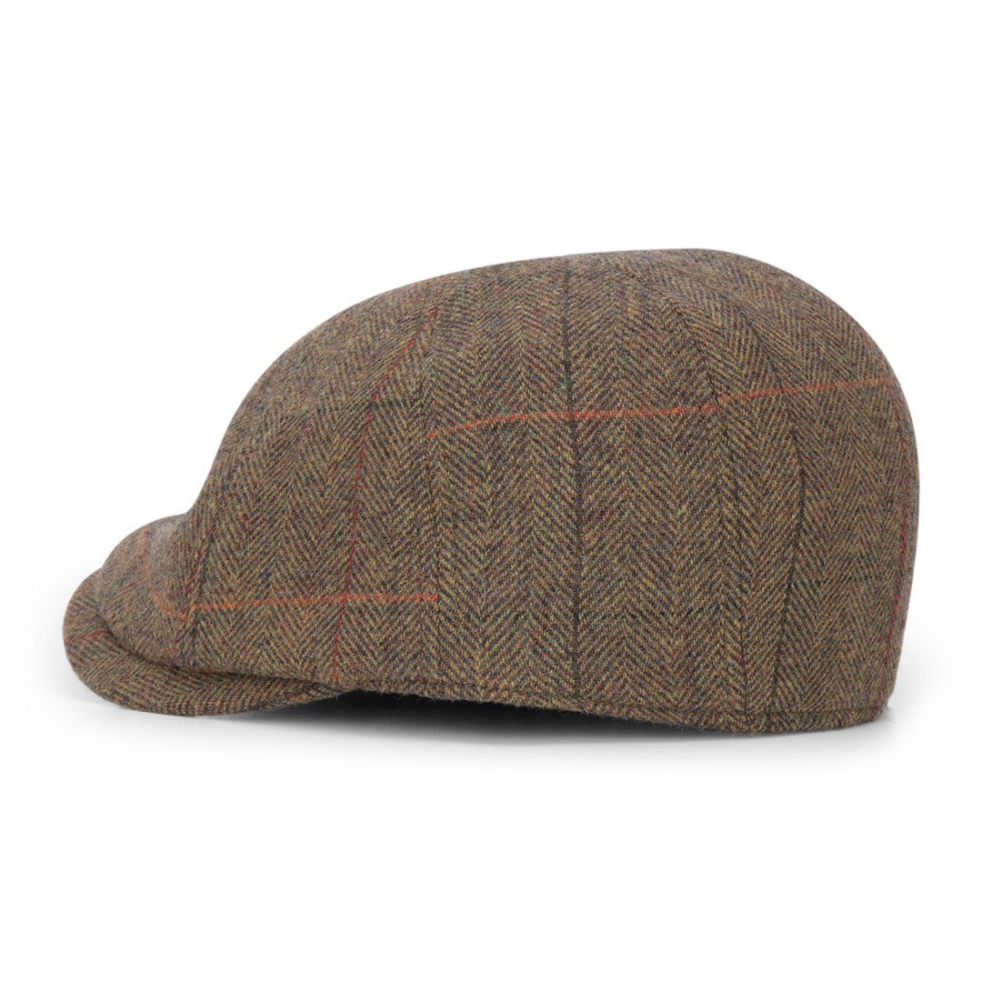 Stylish Brown Herringbone Flat Cap, perfect for a trendy Baker Boy Hat look