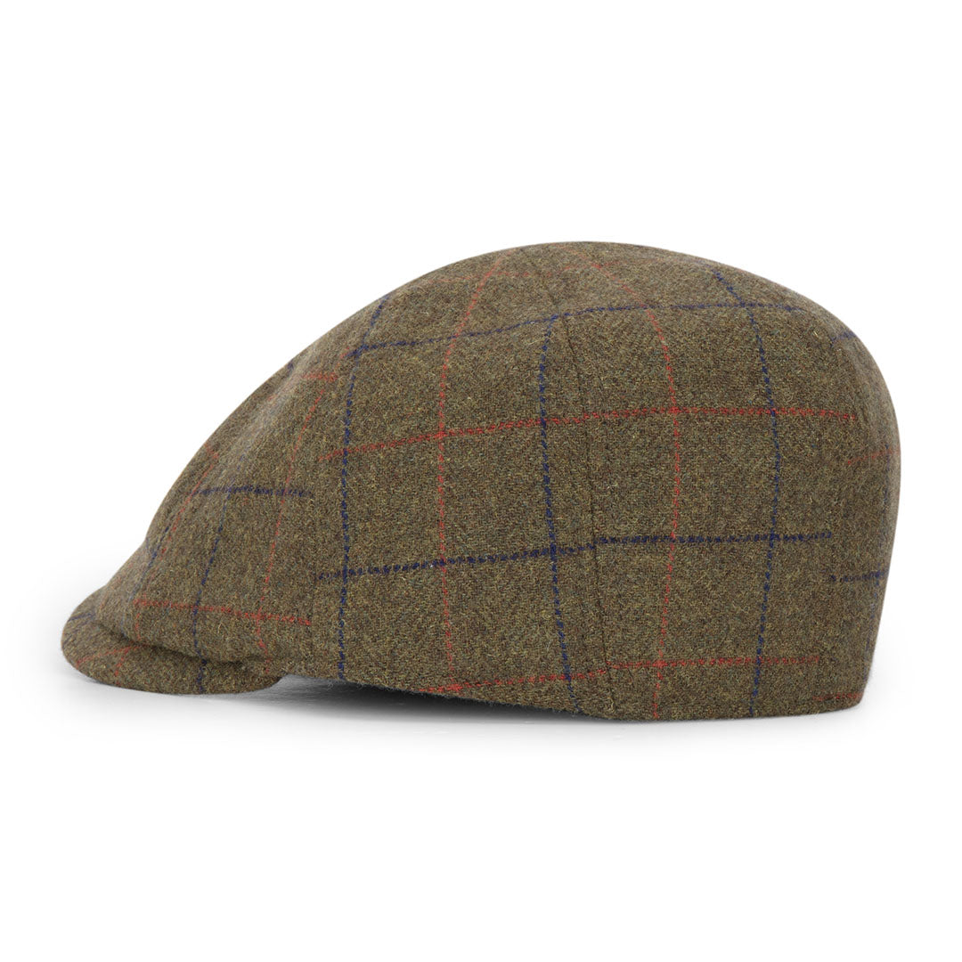 Tweed flat cap with plaid pattern from the New Forest Baker Boy Hat collection