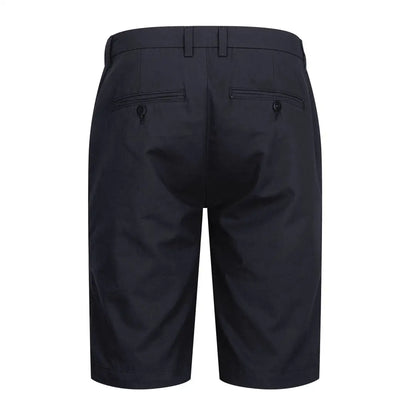 Dark navy blue Forest Chino Shorts with back pockets and belt loops for stylish comfort