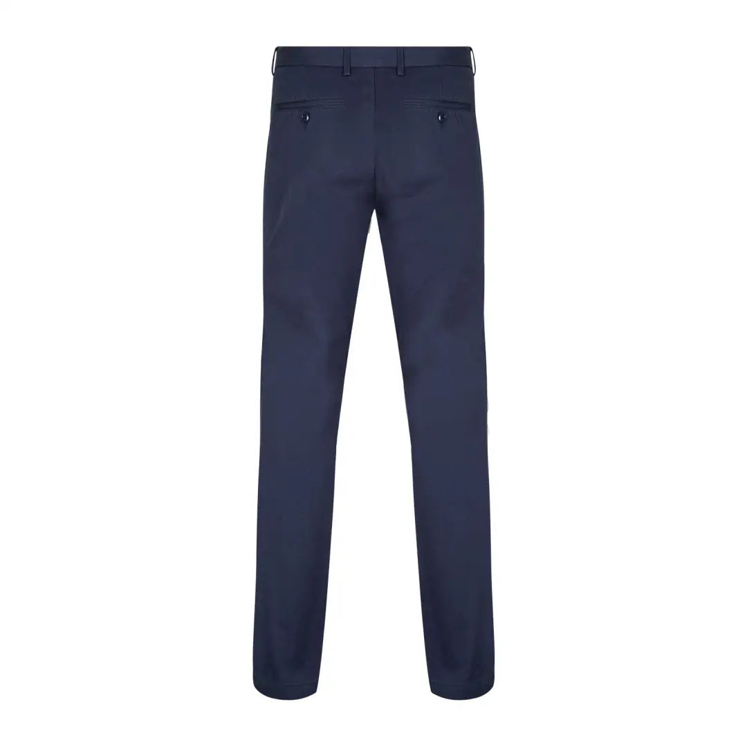 Navy blue straight-leg Forest Classic Chinos with front pockets for a regular fit