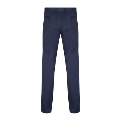 Navy blue straight-leg Forest Classic Chinos with front pockets for a regular fit