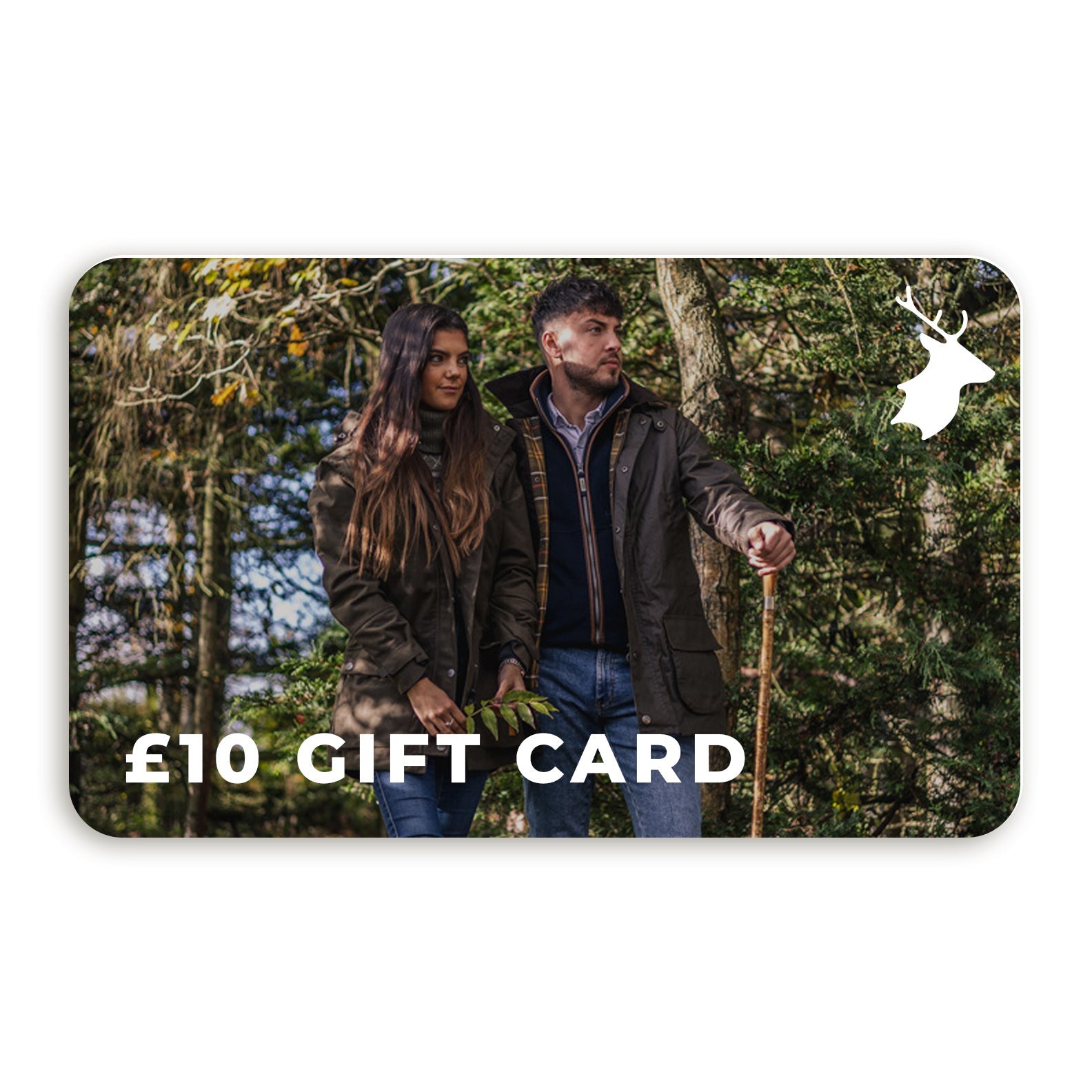 Gift card featuring a scenic outdoor view from New Forest Clothing. Perfect for forest clothing fans!