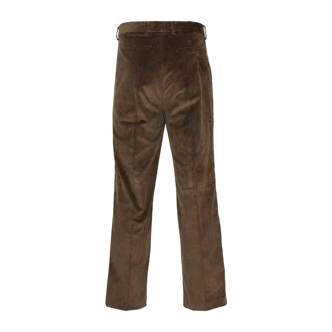 Brown straight-leg cord trousers perfect for country clothing or hunting adventures