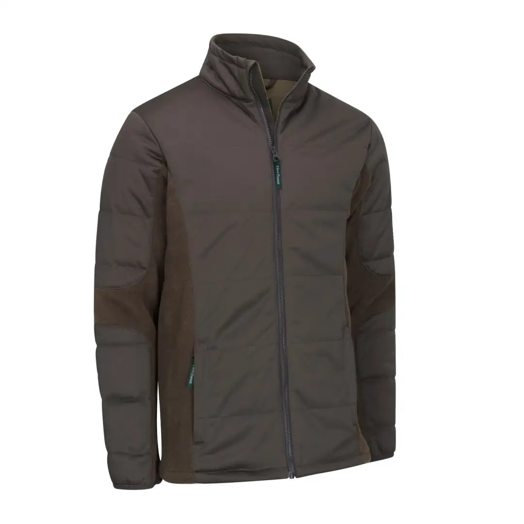 Dark gray New Forest Falcon Padded Jacket offers added warmth with high collar and pockets