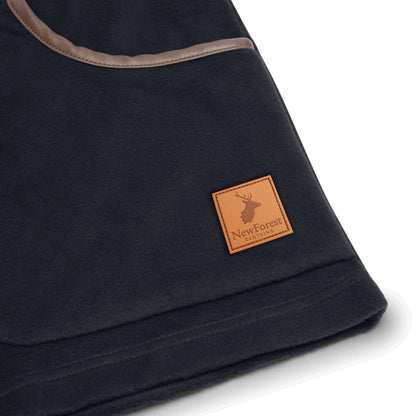 Dark blue shorts with brown trim perfect for pairing with a New Forest Fleece Gilet