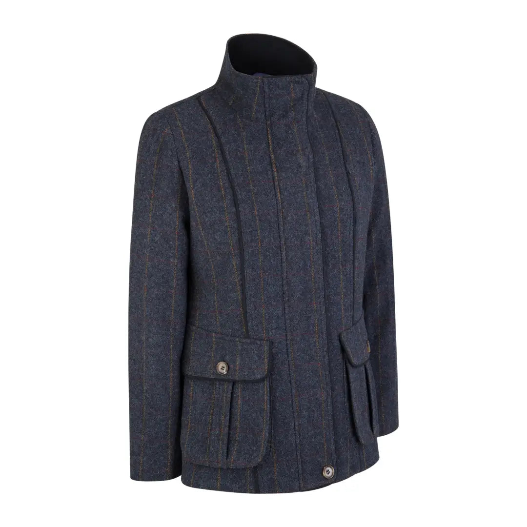 Dark gray premium quality Forest Florence Tweed Jacket with high collar and pockets