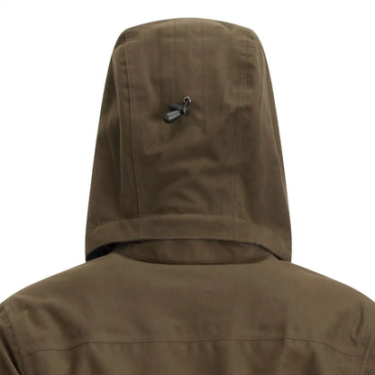 Hood of a brown jacket with drawstring from the New Forest Ladies Country Sport Smock