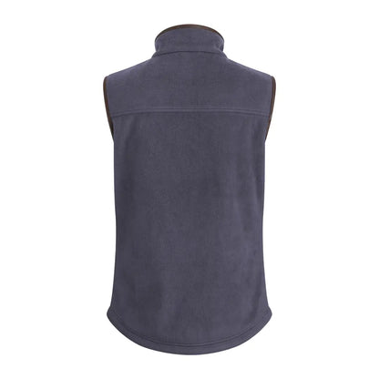 Gray sleeveless fleece vest with high collar from New Forest Ladies Fleece collection