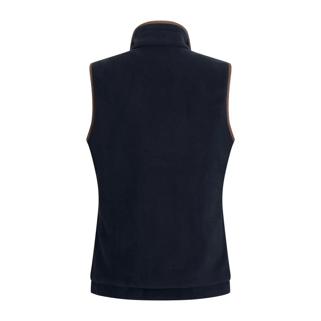 Navy blue sleeveless heated fleece gilet with high collar from New Forest Ladies