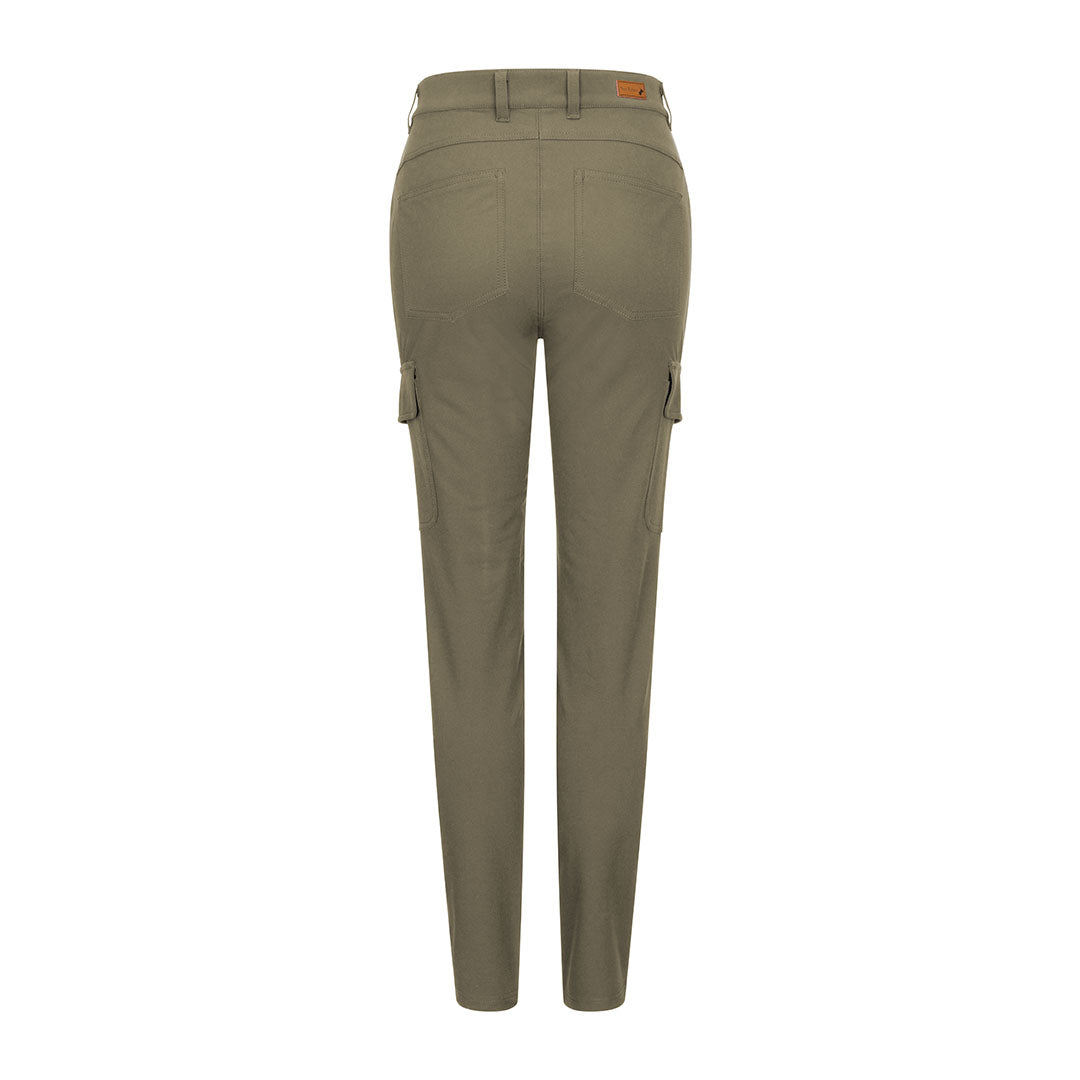 Olive green cargo pants from New Forest Ladies Outdoor Stretch Trousers collection