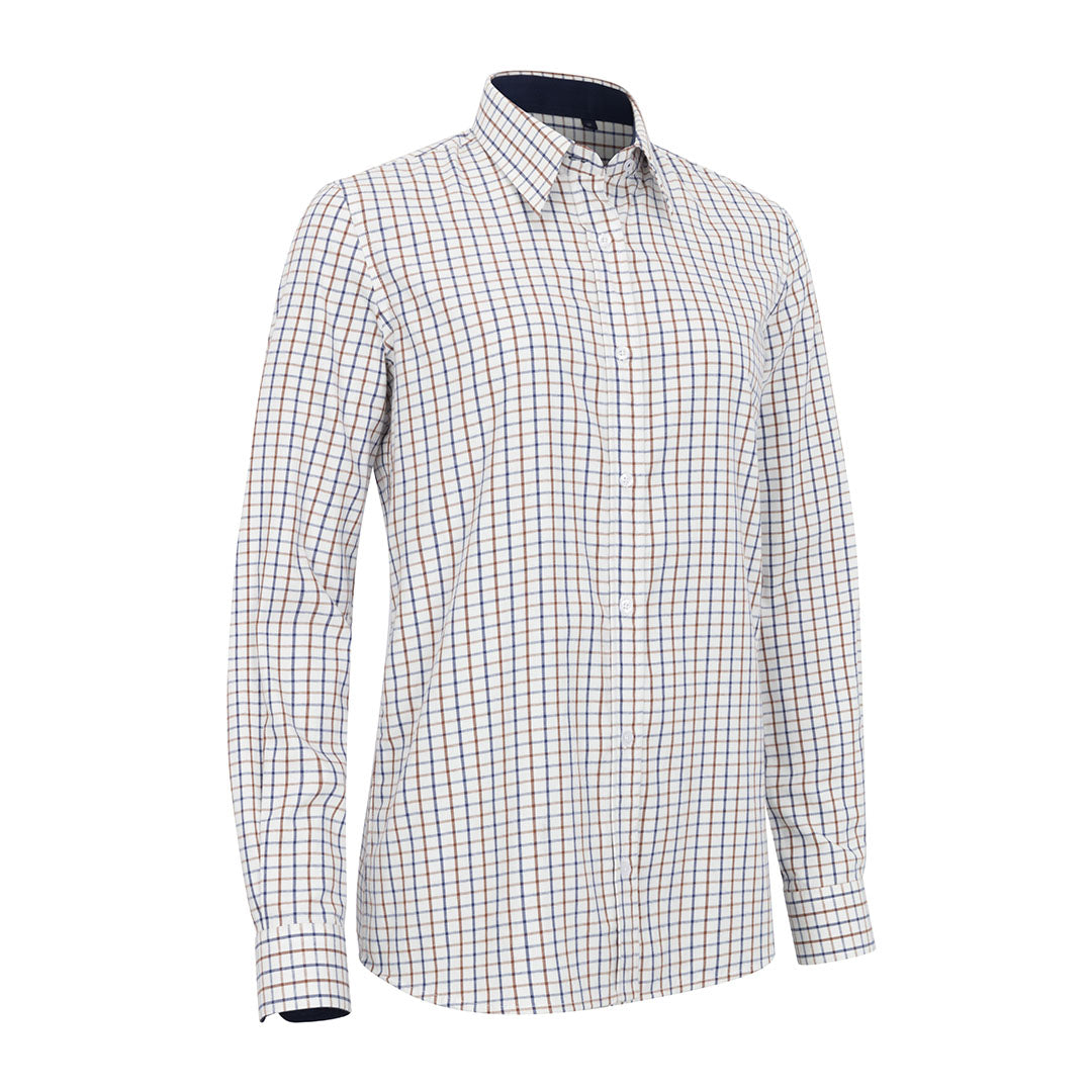 Long-sleeved checkered button-down New Forest Premium Tattersall shirt for stylish comfort