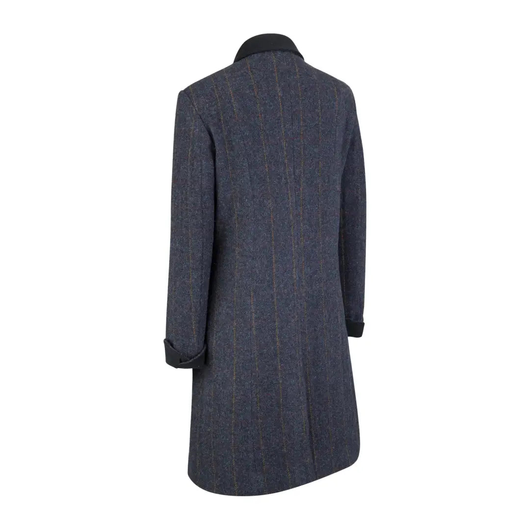 Dark gray wool overcoat with high collar, perfect for the Forest Lizzie Tweed look