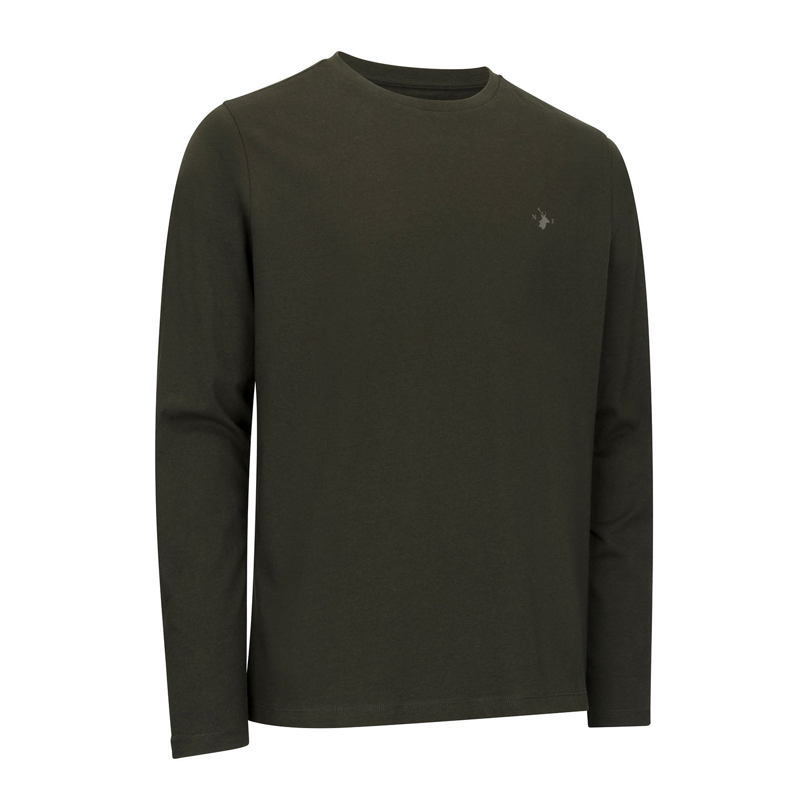 Olive green long sleeve t-shirt from New Forest, perfect for casual style