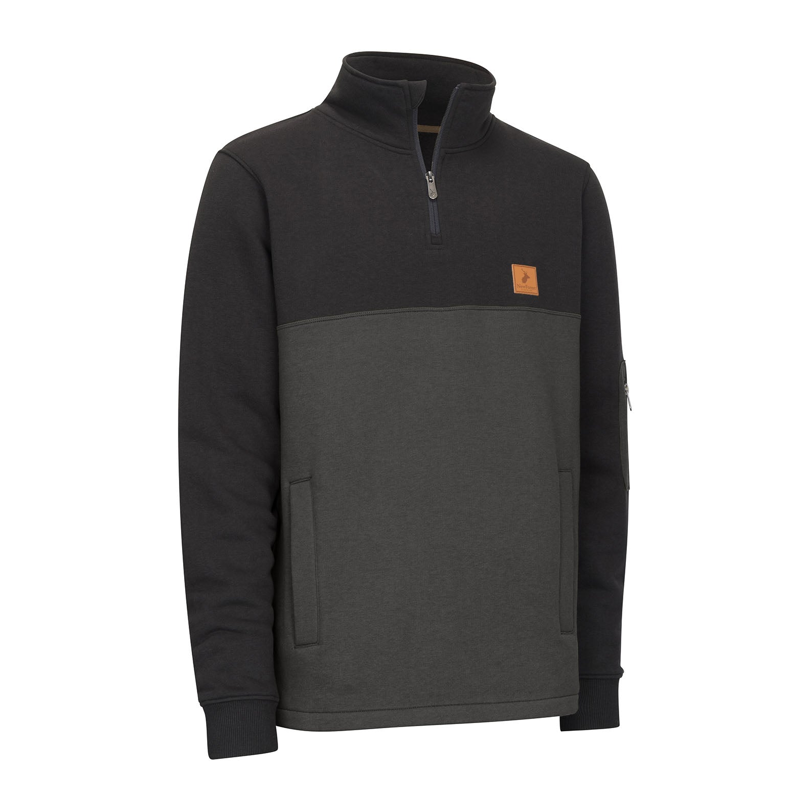 Two-tone Osprey Quarter Zip Jumper from New Forest, perfect for style and comfort