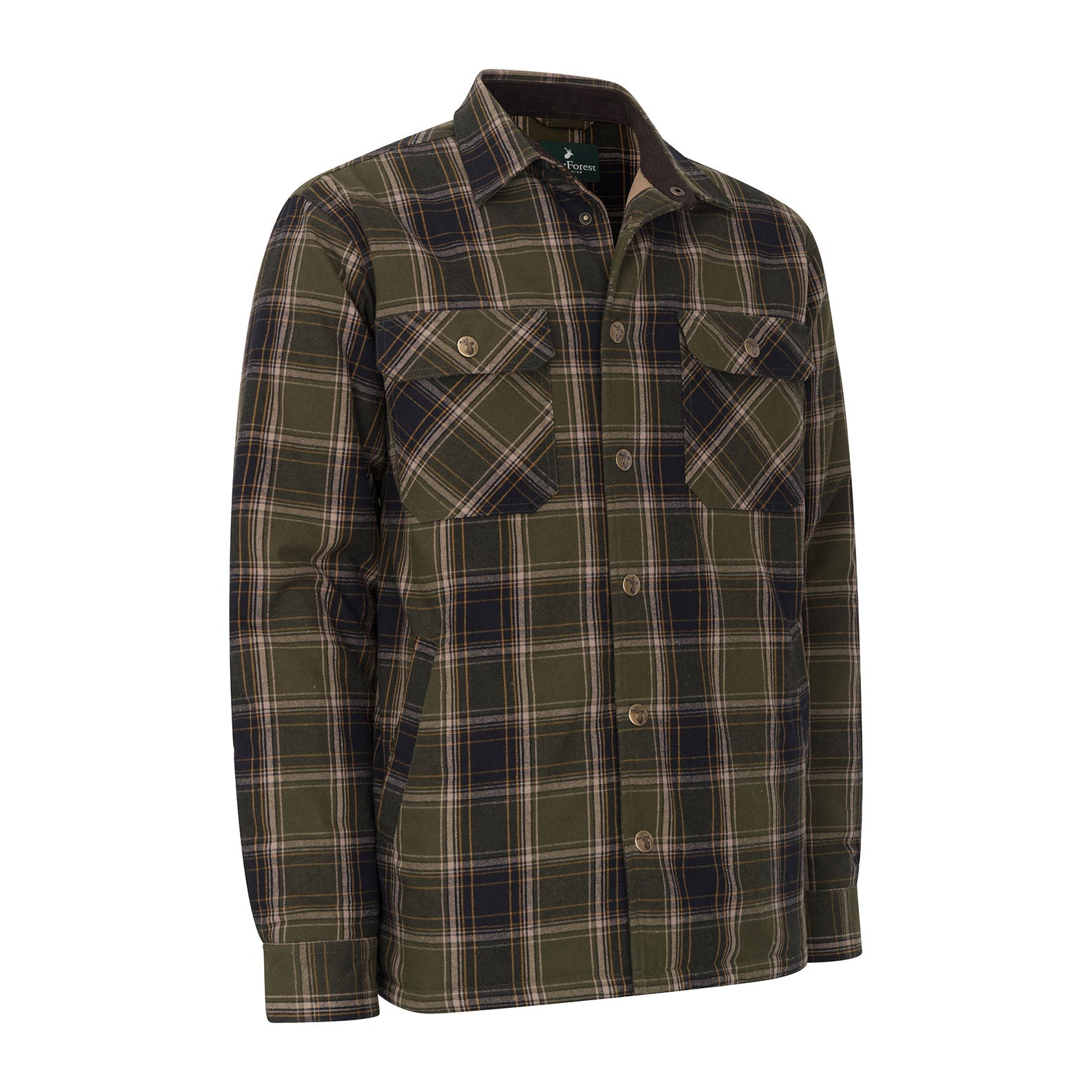 Plaid button-down New Forest Padded Shirt, perfect for country clothing and hunting trips