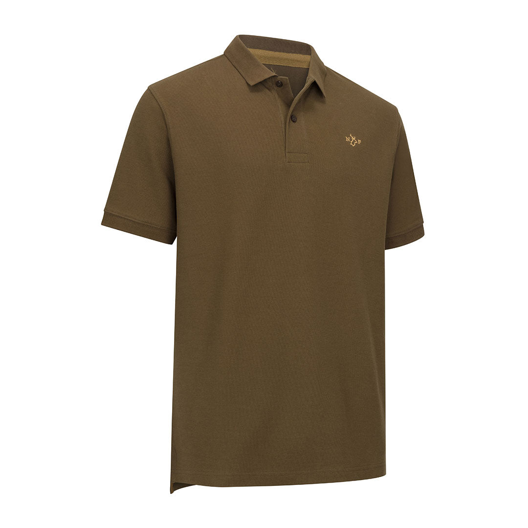 Olive green New Forest Pique Polo Shirt, perfect for casual outings and adventures