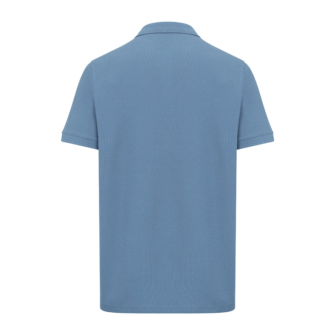 Blue short-sleeved New Forest Pique Polo Shirt for a casual, stylish look