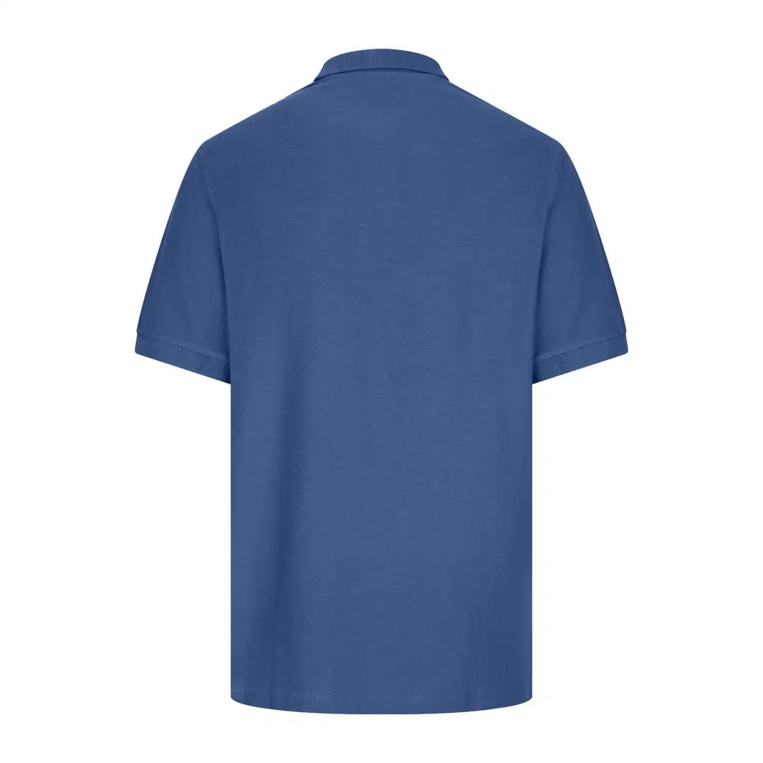 Blue New Forest Pique Polo Shirt with short sleeves for casual style