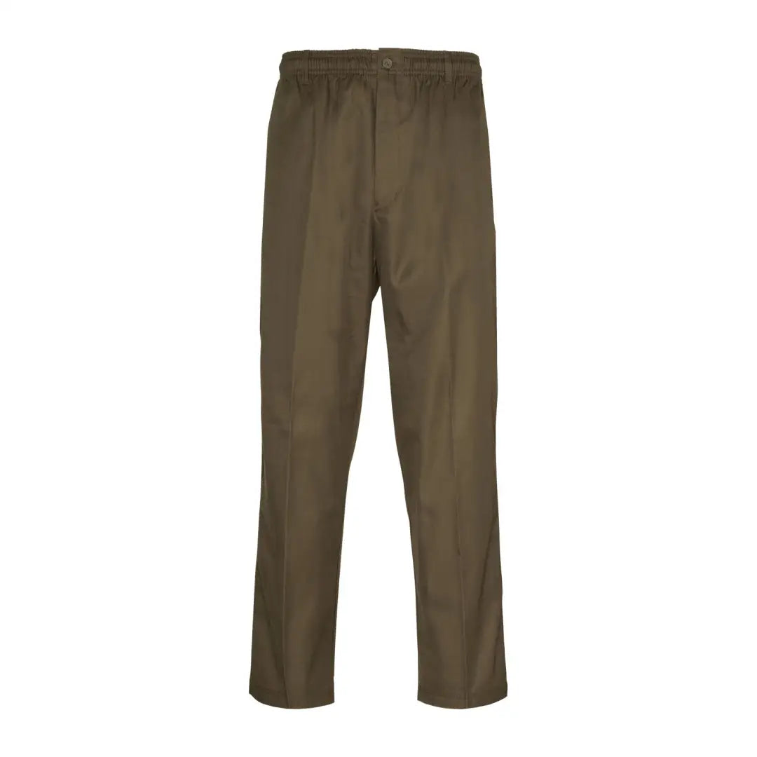 Olive green elastic waistband New Forest Plus Size Rugby Trousers for comfy style