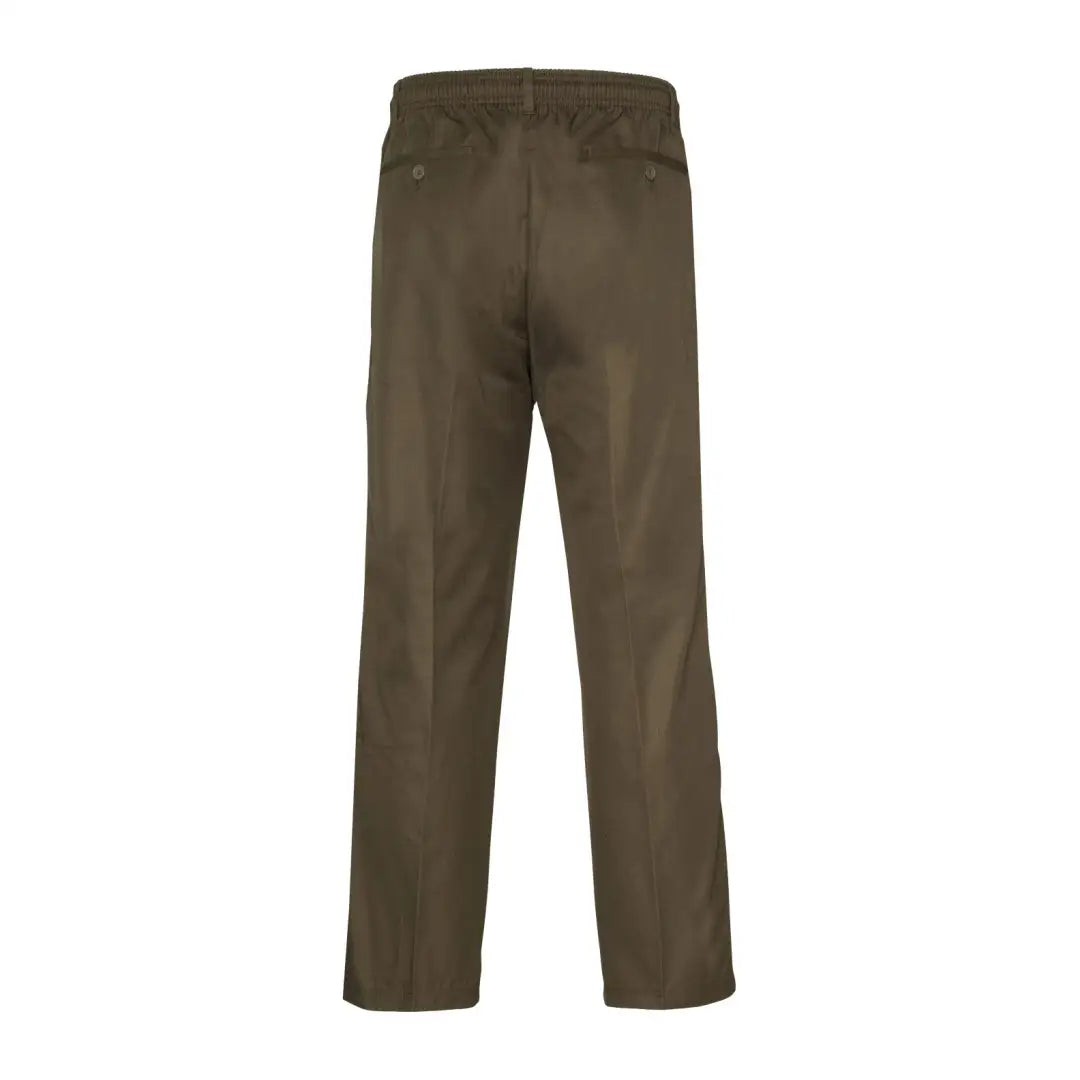 Olive green straight leg New Forest Plus Size Rugby Trousers for ultimate comfort