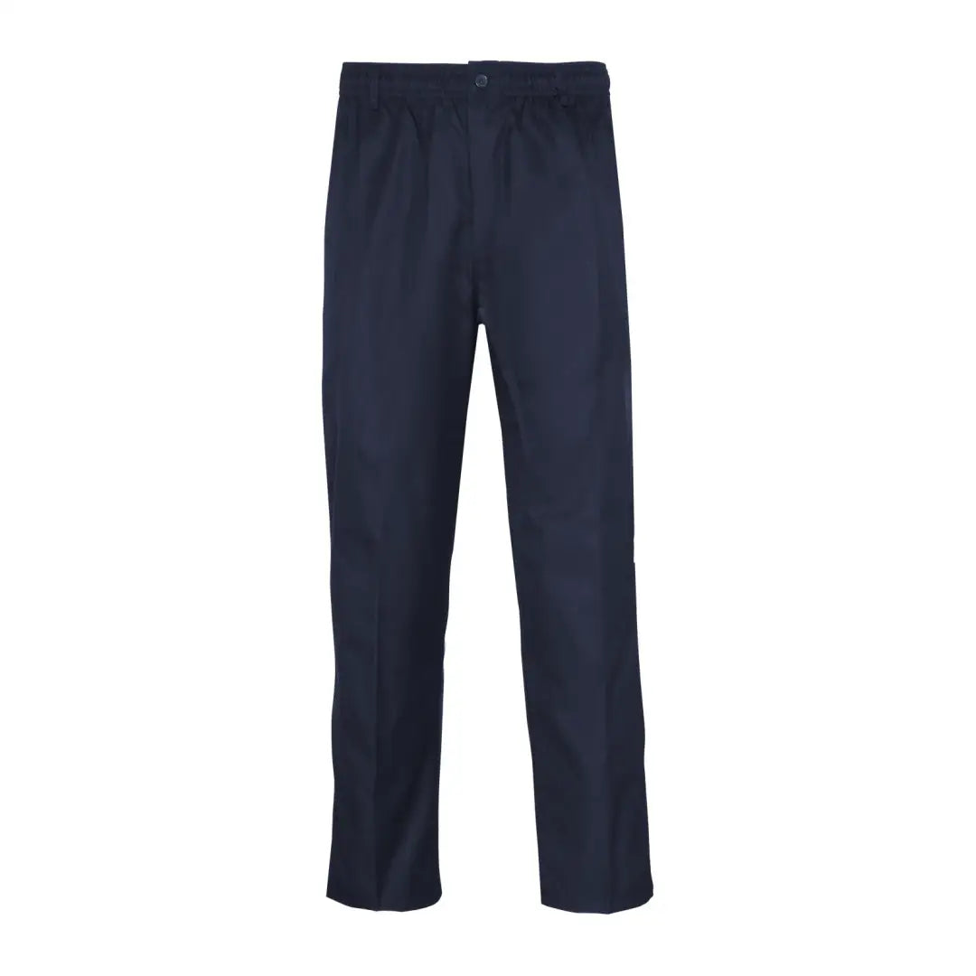 Navy blue rugby trousers with elasticated waist for comfy country clothing vibes