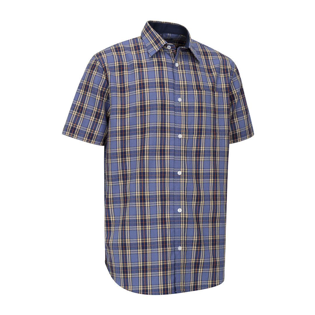 Blue plaid short sleeve shirt from New Forest, made with 100% cotton for comfort