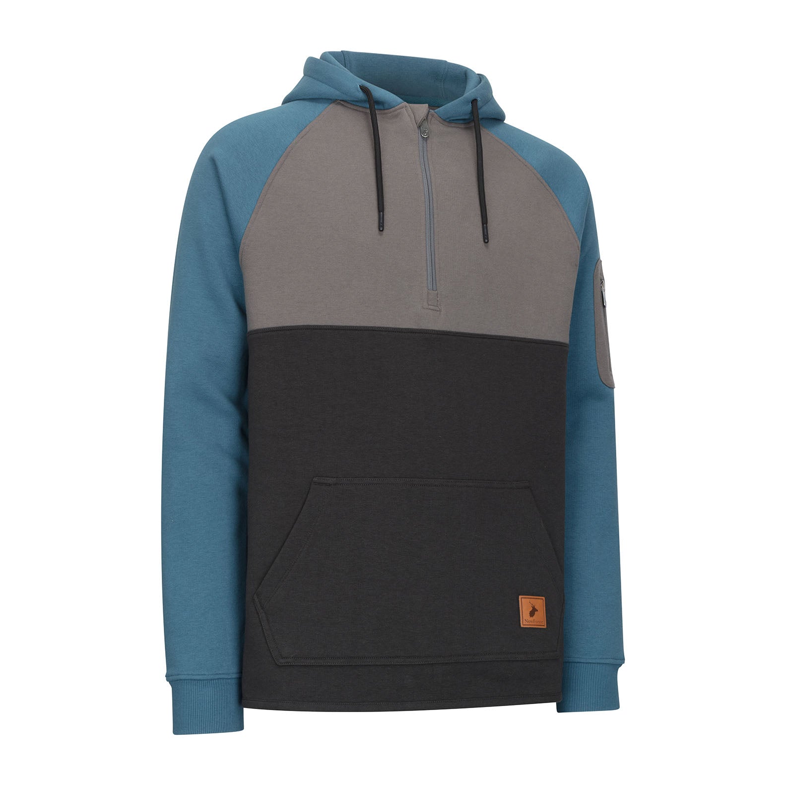 Color-blocked hooded sweatshirt for the New Forest Raptor Hoodie, stylish and comfy