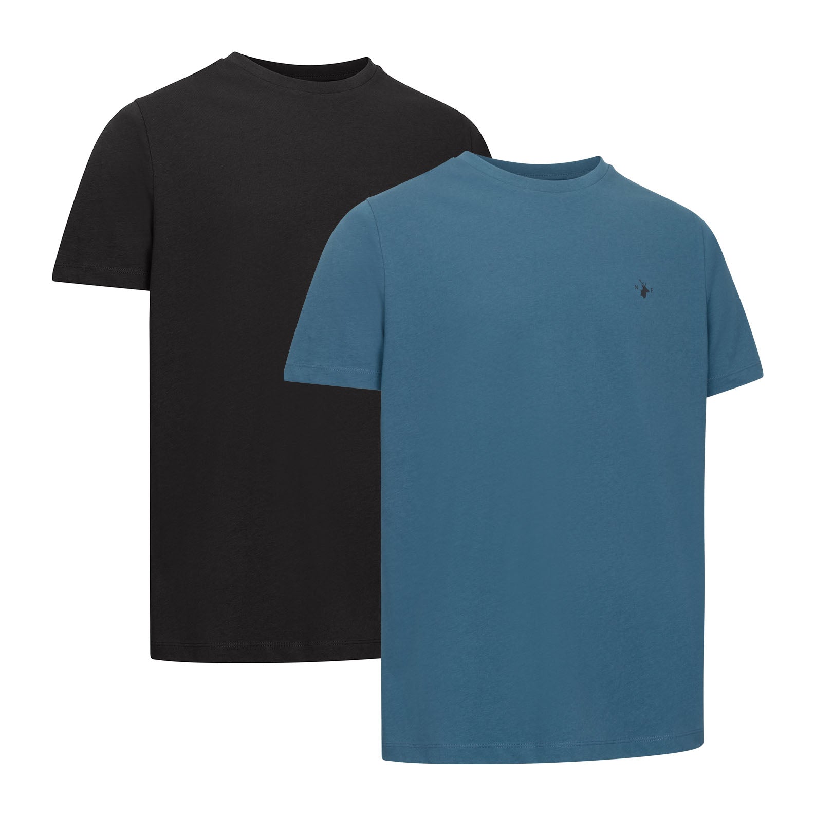 Two plain t-shirts from the New Forest T-Shirt 2-Pack for country clothing lovers