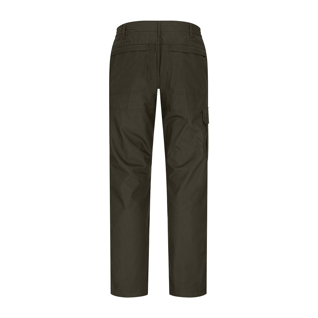 Olive green cargo pants for outdoor adventures in New Forest Trail Trousers style