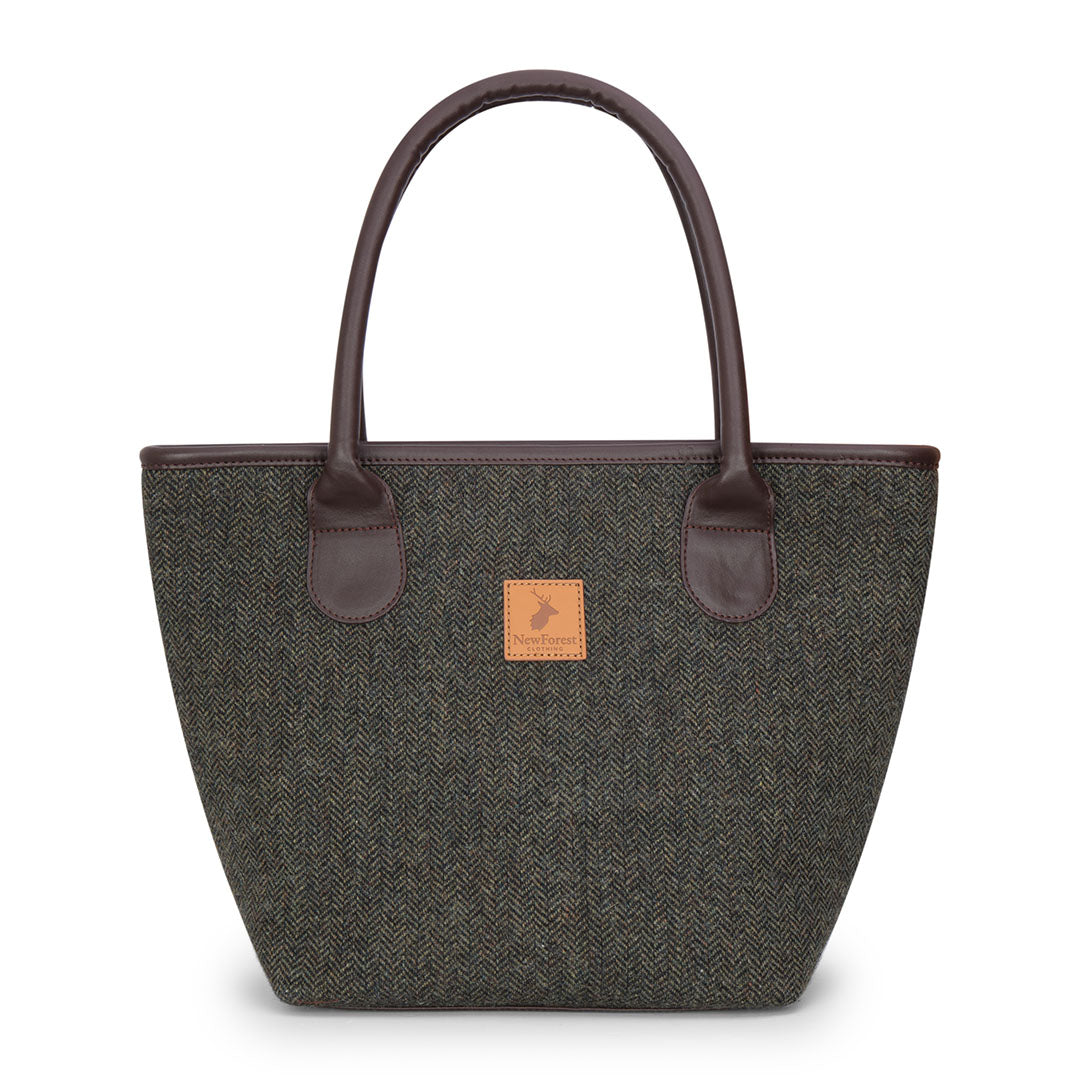 Green New Forest Tweed Tote Bag perfect for stylish everyday use. Ideal forest tweed tote