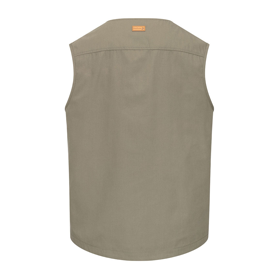 Khaki-colored New Forest V-Neck Explorer Gilet for stylish outdoor adventures