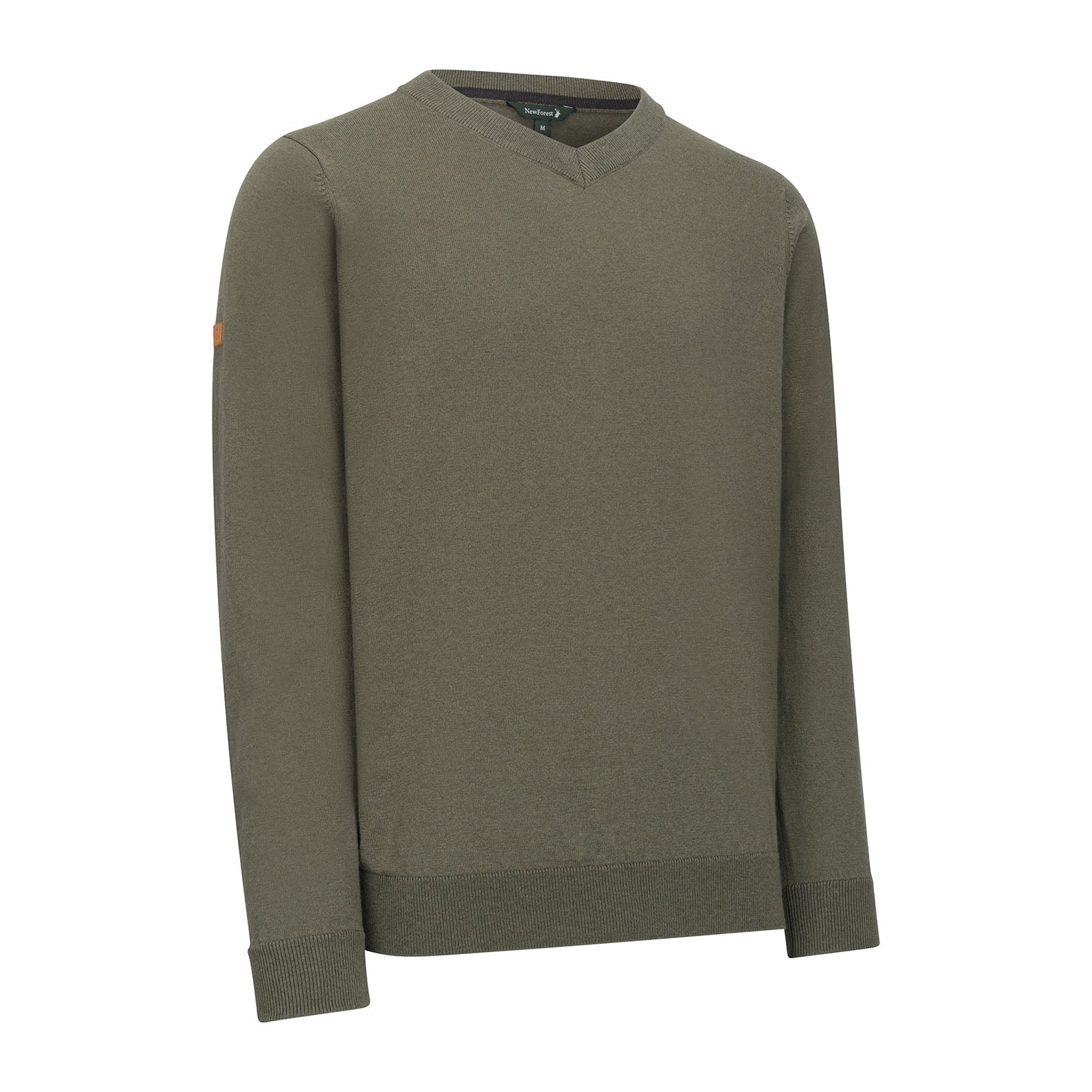 Olive green V-neck sweater perfect for country clothing and outdoor hunting adventures