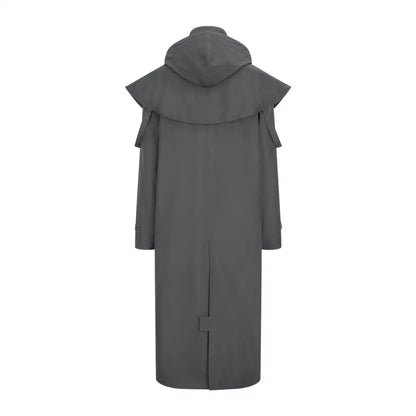 Gray Victoria cape overcoat perfect for ultimate wet weather protection