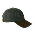 Green New Forest Wax Baseball Cap with a stylish brown brim for a cool look