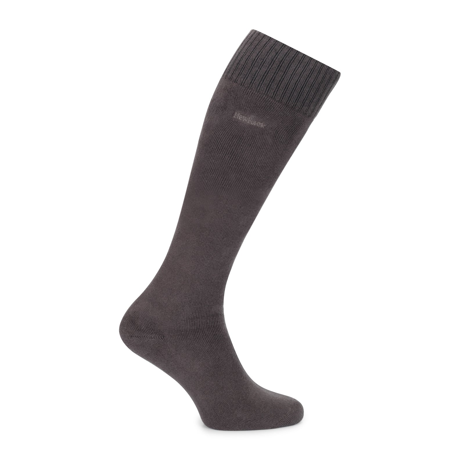 Knee-high gray sock perfect for keeping warm in Forest Wellington Boots this winter