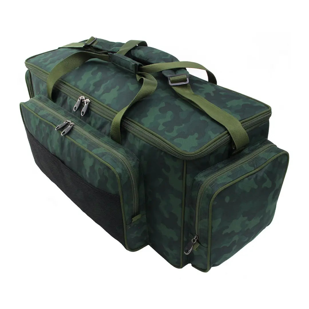 Camouflage-patterned NGT Large Insulated Carryall with three zipped compartments