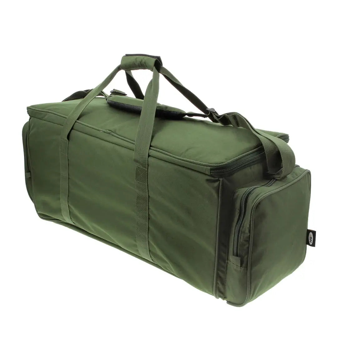 Olive green NGT Large Insulated duffel bag with multiple handles and compartments