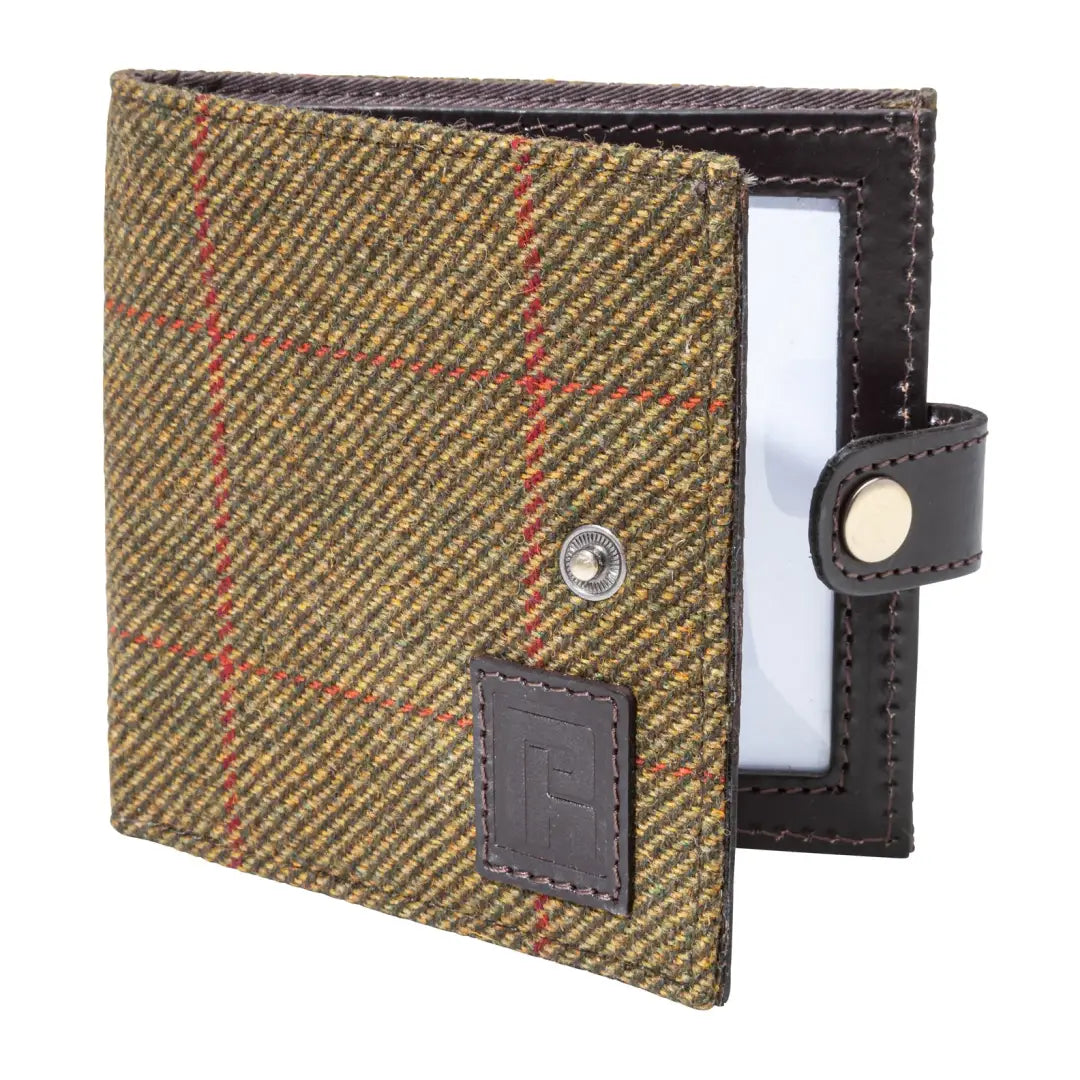 Parker-Hale Hambledon Tweed Shotgun Certificate Wallet with leather trim and snap closure