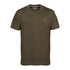 Olive green Percussion Embroidered T-Shirt with a small embroidered logo on the chest